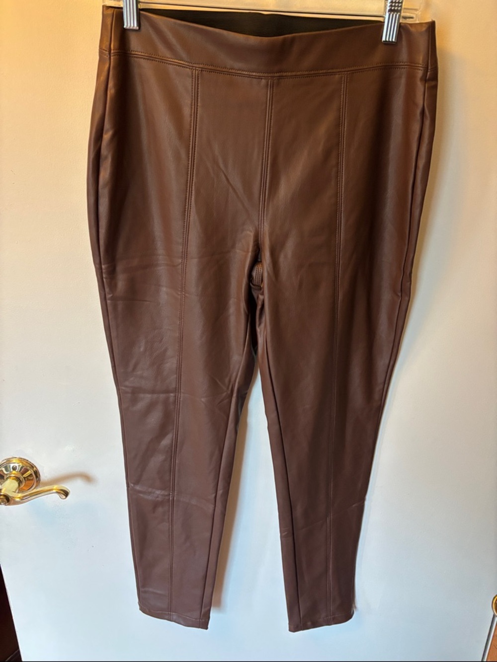 Cavalini Brown Faux Leather Leggings
